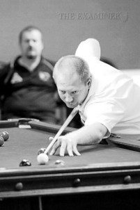 Devonport's Gerrard Wicks proved too strong for Victoria's Harry Andrews in their snooker clash in the Andrews-Atkins Shield, played in Melbourne last weekend.